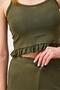 Strappy Ruffle Shorts Suit Khaki - 3