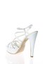 Women's Stone Trimmed Platform Thin Heeled Evening Dress Shoes - 4