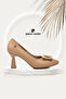 PC-53103 Beige Women's Heeled Shoes