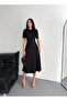 Flounced Long Midi Dress