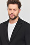 3115 Men's Black Stretchy Lycra Cotton Blend Slim Fit Spring-Summer Sports Blazer Jacket - 2