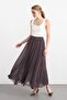 Eva Parted Long Skirt Anthracite