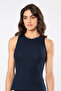 Women's Sleeveless Ribbed Tank Top 3407/Navy Blue - 2