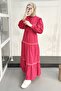 Ms334 Lace Judge Collar Pink Dress - 4