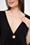 Ringed Mini Black Dress - 2