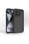 Realme 11 4g Case with Camera Protection Soft Tactile Shock Absorbing Black Silicone Cover