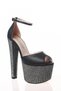 Women's Open Toe 17 cm High Platform Heeled Evening Dress Shoes - 3
