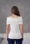 Women's Ecru Madonna Collar Sleeveless Knitwear Blouse 2202 - 5