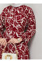 Viscose Skirt Ruffled Belted Dress - 5