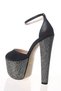 Women's Open Toe 17 cm High Platform Heeled Evening Dress Shoes - 4