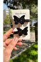 Black Glitter Butterfly Buckle Set of 2 - 2