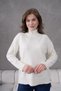 Selanık Slit Old Money Knitwear Blouse 171014 Ecru