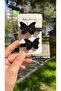 Black Glitter Butterfly Buckle Set of 2