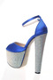 Women's Open Toe 17 cm High Platform Heeled Evening Dress Shoes - 4
