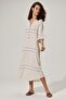Natural Natural Collar Dress - 5