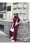 PANELED TERRY COTTON DECORATIVE BUTTON TRACKSUIT SET