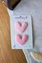 2-Piece Pink Heart Hairless Baby Clips - Baby Girl Hair Clips Set for Less Hair, Snap-On Newborn Clips