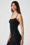 Carnao Women's Hanging Neck Sleeveless Slim Regular Leg Black Dress - 5