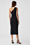 Berins Women Asymmetrical Neck Regular Sleeveless Black Dress - 6