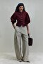 Burgundy Gigi Waist Seated Jacket - 3