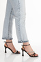 Women's Stone Embroidered Heeled Shoes - 4