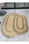 Jute 2-Piece Mat, Bathroom Mat, Door Mat, Balcony Mat, Mat Set