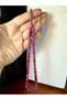 Squeeze Amber Rosary PURPLE COLORED CAPSULE CUT T-178