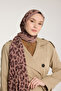 Pure Tone Shawl - Leopard Pattern - Sütlükkahve - Brown - 3