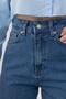 High Waist Relaxed Fit Tapered Leg Jean Trousers Blue 7569 - 6