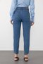 High Waist Relaxed Fit Tapered Leg Jean Trousers Blue 7569 - 8