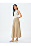 Modal fabric elastic waistband long flared skirt. - 2