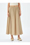 Modal fabric elastic waistband long flared skirt. - 3