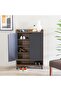 Janos 15-Pair Shoe Cabinet - Columbia/Black