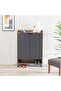 Janos 15-Pair Shoe Cabinet - Columbia/Black - 2