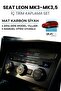 مجموعة ملصقات مطلية بالزخرفة الداخلية لـ Seat Leon Mk3-3.5 باللون الأسود الكربوني غير اللامع / 2014-2016 متوافقة مع ناقل الحركة اليدوي