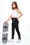 Girl's Waist Embroidered Leggings - 4