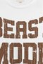 White Unisex T-Shirt Beast Mode Gym Fitness Sports Animal White T-Shirt - 2