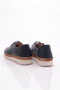P57 Women's Lace-Up Casual Shoes Genuine Leather Navy Blue - 3