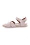 P31-23Y Women's Cross Strap Sandals Genuine Leather Beige - 3