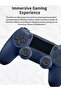 Bluetooth Wireless Game Controller for PS4/PC/iOS/Android with Dual Vibration,Headphone Jack - Blue - 4