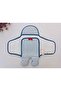 100% Cotton Blue Baby Boy Swaddle Blanket with Hooded Feet Newborn Stroller Swaddle - 7