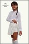 Jr White Shorts Skirt - Sports and Daily Use Tennis Shorts Skirt with Leggings Inside - 6