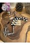 Howlite and Black Agate Natural Stone Rosary