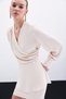 Beaded collar Double-Breasted blouse - beige - 5