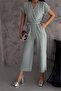 Dipmoda Women's Beige Lacing Detailed Ayrobin Jumpsuit Dptg7035 - 4
