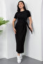 فستان برباط جانبي وفتحة DKS1136-1 - 5