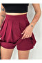 Women's Shorts/Skirt with Pleated Zipper Closure Trendy Model
