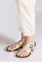 50008 Shiny Gold Flip Flops Buckle Women's Slippers - 4