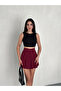 Women's Shorts/Skirt with Pleated Zipper Closure Trendy Model - 6