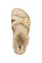 50024 Double Buckle Gold Color Girl's Sandals - 6